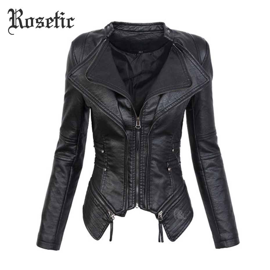 Rosetic Gothic Jacket Women Leather Black Jacket Female Coat Autumn Faux Soft Leather Jacket Women Fashion Zipper Motorcycle PU L18100904
Rosetic Gothic Jacket Women Leather Black Jacket Female Coat Autumn Faux Soft Leather Jacket Women Fashion Zipper Motorcycle PU L18100904