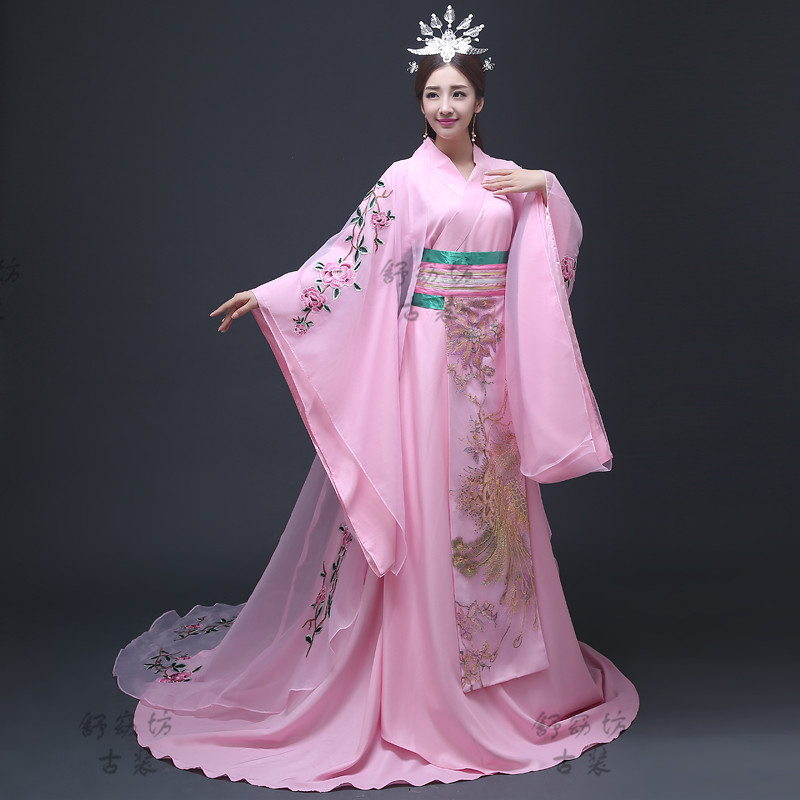 Ethnic Clothing Elegent Traditional dress female costume Ancient China Princess Outfit hanfu Costume embroidered Pink Chinese Charming woman