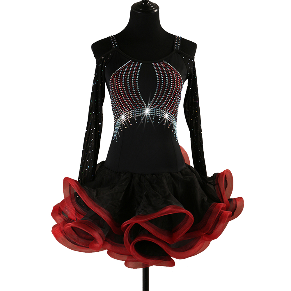 Latin Dance Dress Women Latin Dance Competition Dresses Flapper Dress Samba CHEAP D0468 Fluffy Sheer Hem Net Long Sleeve Rhinestones, Black
Latin Dance Dress Women Latin Dance Competition Dresses Flapper Dress Samba CHEAP D0468 Fluffy Sheer Hem Net Long Sleeve Rhinestones, Black