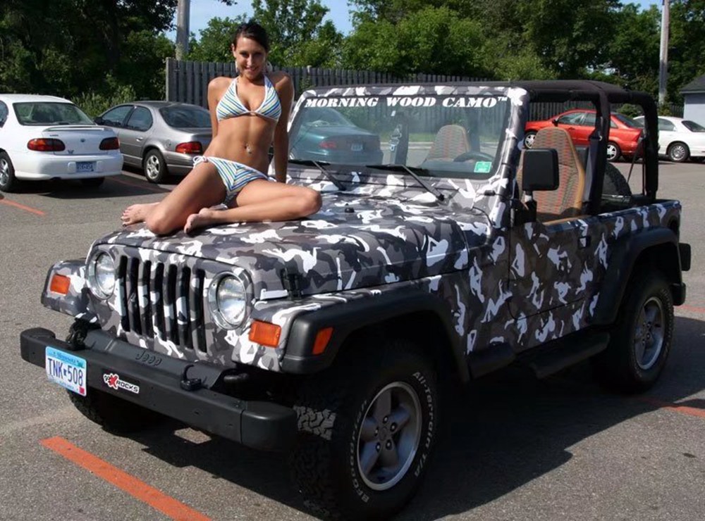 Snow Girl Printed Camouflage Vinyl For Car & Truck Wrap styling Covering Film with air release / Bubble Freea 1,52x10m/20m/30m Roll