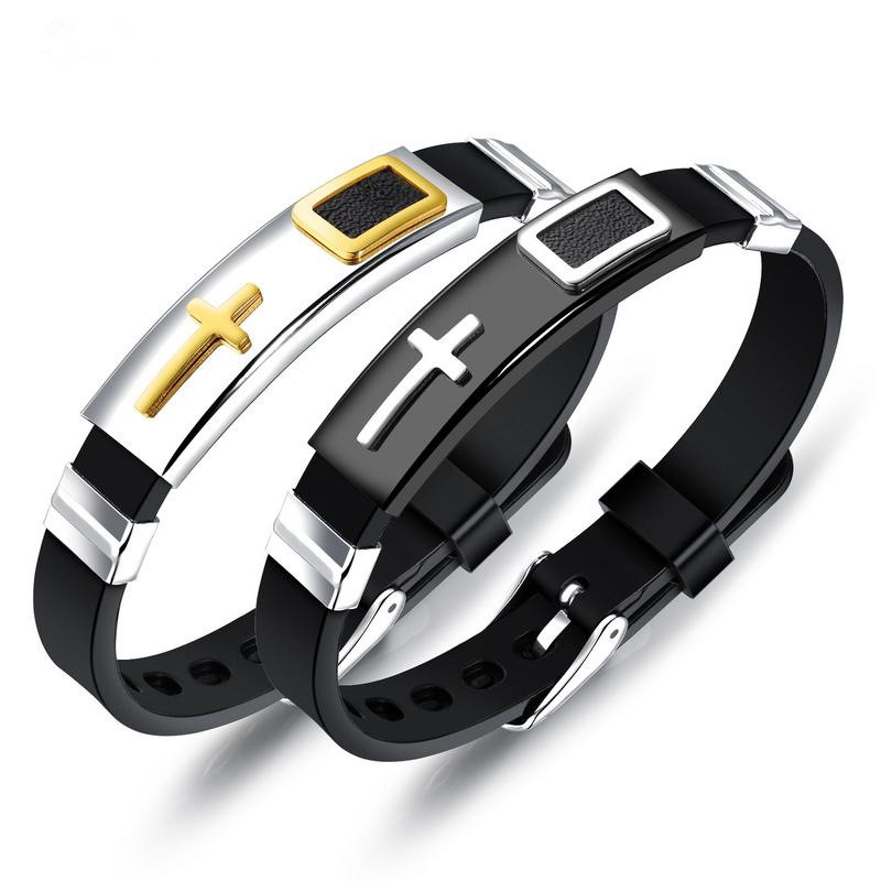 Brief Silicone Crucifix Bracelets For Men Wholesale Adjustable Retro Bangle Hot Selling Men's Bracelets With Factory Price Free Shipping
Brief Silicone Crucifix Bracelets For Men Wholesale Adjustable Retro Bangle Hot Selling Men's Bracelets With Factory Price Free Shipping