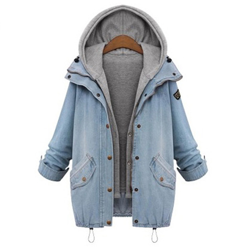 Large Size Oversized Denim Jacket For Women Vintage Hooded Loose Denim Coats Two Piece Set Cowboy Jacket Female Outerwear, Blue
Large Size Oversized Denim Jacket For Women Vintage Hooded Loose Denim Coats Two Piece Set Cowboy Jacket Female Outerwear, Blue