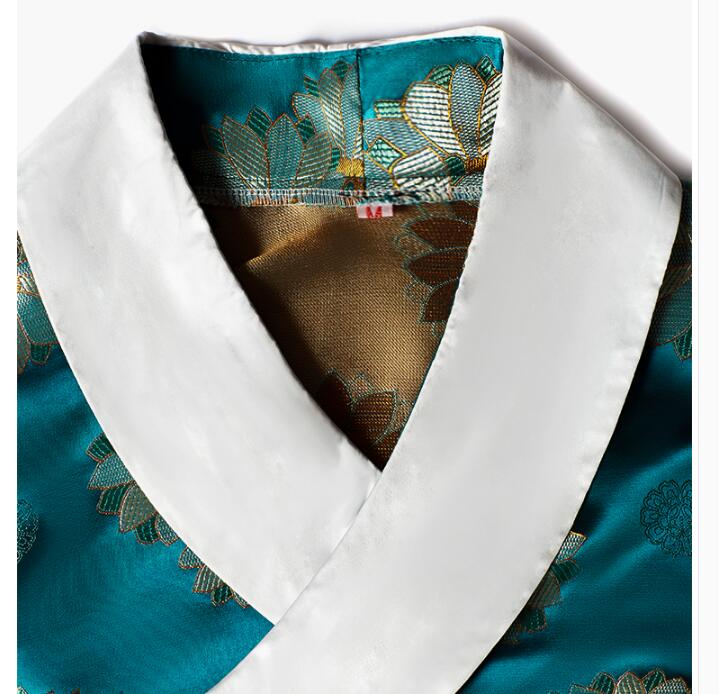 Silk Cotton Satin flowers Autumn Wear Tibetan Lhasa dress Tibet Daily Traditional Gown Robe Unique Ethnic minority clothes