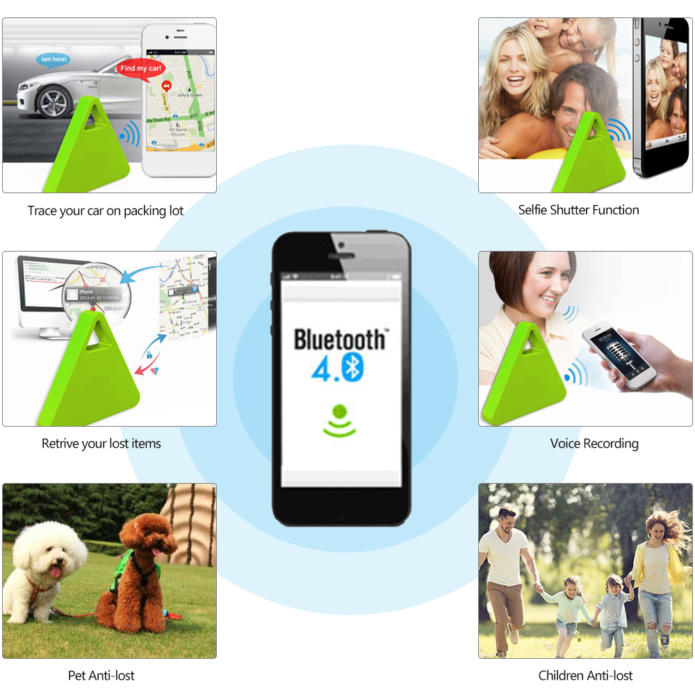 CKC 10pcs Smart GPS Locator Key Finder Bluetooth Tracker Wireless Anti Lost Alarm Sensor Selfie Shutter Voice Recording