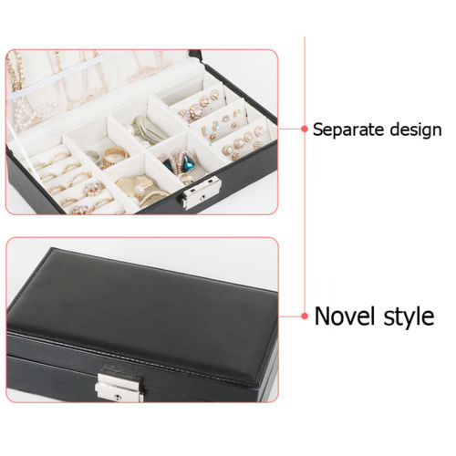 Fashion Women Portable Travel Jewelry Box Organizer Velvet Ornaments Storage Case Gift Box