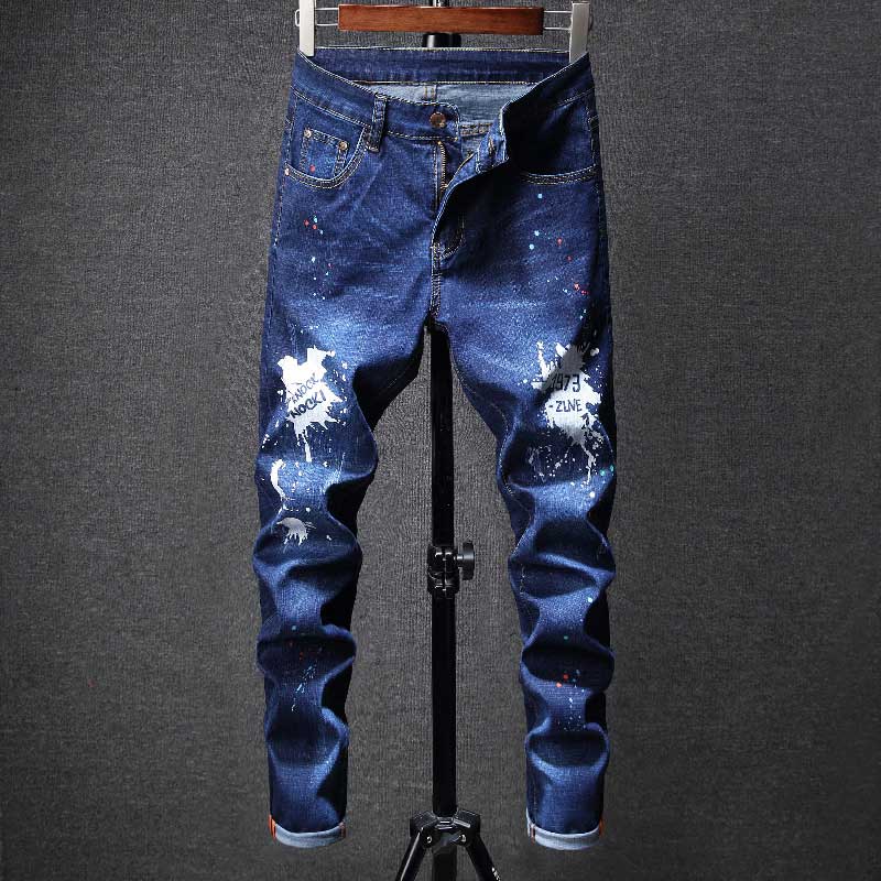 Men Print jeans Denim Pants Casual Fashionable Pencil Pants Mid Waist Colorful, J-1801
Men Print jeans Denim Pants Casual Fashionable Pencil Pants Mid Waist Colorful, J-1801
