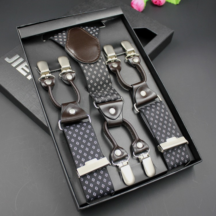2017 New leather Men's braces 6 clips elastic suspenders adult straps Fashion bretels suspensorio tirantes hombre bretelles men
2017 New leather Men's braces 6 clips elastic suspenders adult straps Fashion bretels suspensorio tirantes hombre bretelles men