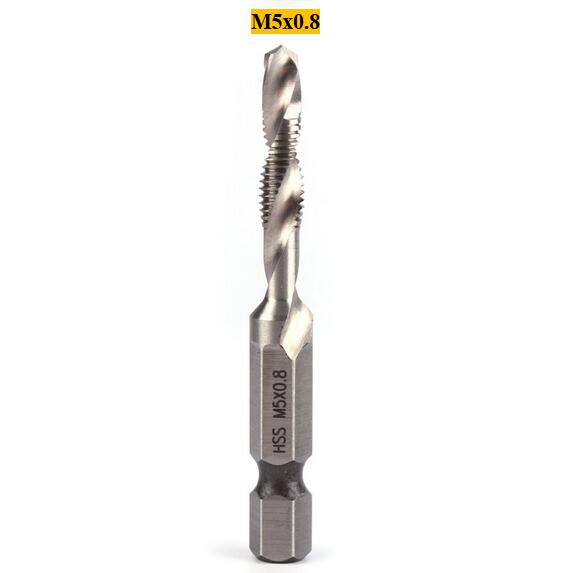 Selling 6PSC HSS High Speed Steel Drill Bits Set 14quot Hex Shank Metric Screw Thread Tap Taper Drill Bit M3 M4 M5 M63336764