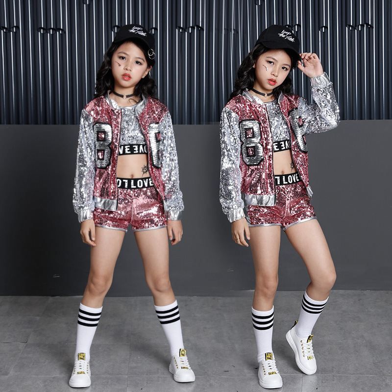Tammy Ada Kids Girl Sequin Dancing Pink Silver Jacket Coat Crop Top Shorts 3pcs Sets Hip-hop Jazz Dance Clothes Children Sets Y18102408, 2pcs
Tammy Ada Kids Girl Sequin Dancing Pink Silver Jacket Coat Crop Top Shorts 3pcs Sets Hip-hop Jazz Dance Clothes Children Sets Y18102408, 2pcs