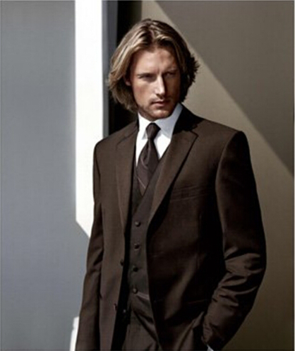 New Arrivals Two Button Brown Groom Tuxedos Groomsmen Notch Lapel Best Man Blazer Mens Wedding Suits (Jacket+Pants+Vest+Tie) H:887, Same as image
New Arrivals Two Button Brown Groom Tuxedos Groomsmen Notch Lapel Best Man Blazer Mens Wedding Suits (Jacket+Pants+Vest+Tie) H:887, Same as image