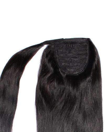 Naturally straight ponytail hairstyle 100g-160g natural wavy human hair pony tail with comb easy ponytail hairpiece natural straight