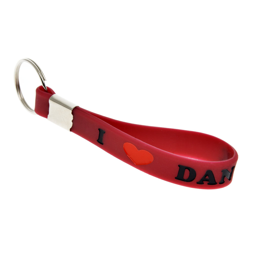 50PCS I Love Dance Silicone Bracelet Key Chain Perfect To Use In Any Benefits Gift for Dancer
