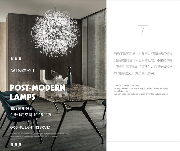 Modern Chandelier Lights Crystal Chandeliers Lighting Fixtures Chain Hanging Pendant Lamps for Stairs Loft Light Fixtures