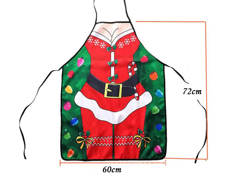 Christmas Aprons for Adults Dinner Party Cooking Apron Ladies Men Sexy Aprons Kitchen Accessories New Year Supplies