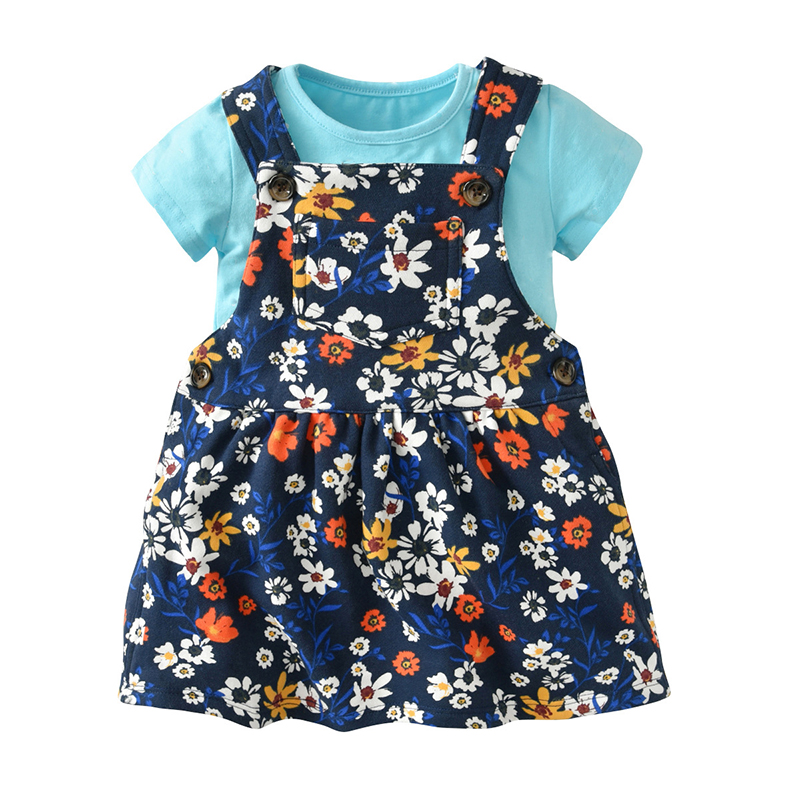 Two Piece Dresses Set Summer Suspender Dress and Solid Color Cotton Short Sleeve T Shirt Cute Casual Outfits 18061101, Blue
Two Piece Dresses Set Summer Suspender Dress and Solid Color Cotton Short Sleeve T Shirt Cute Casual Outfits 18061101, Blue
