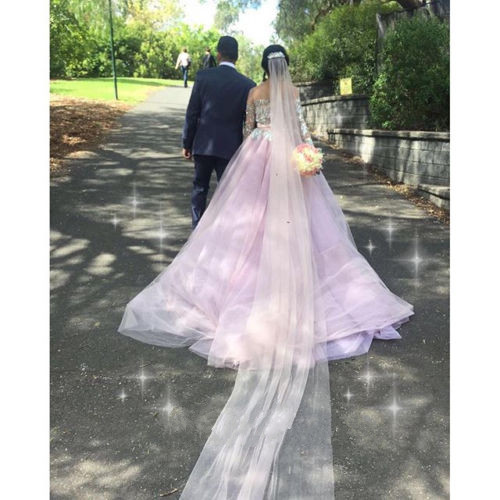 Luxury Beads Peach Mermaid Wedding Dresses With Detachable Train Crystal Lace Appliqued Bridal Gowns Custom Made vestido de novia