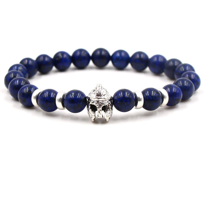 8mm Bracelet Natural Stone Beaded Strands Alloy Silver Armor Helmets Lazuli Agate Tigereye Turquoise Women Men Bracelets Bangles
8mm Bracelet Natural Stone Beaded Strands Alloy Silver Armor Helmets Lazuli Agate Tigereye Turquoise Women Men Bracelets Bangles