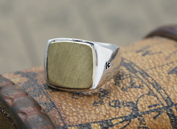 Brand new men's jewelry 925 sterling silver band rings American Europe vintage punk style thick designer hand-made rings gift free shipping