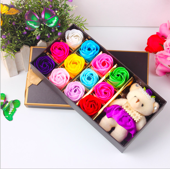 12pcs/set Rose Soap with Little Bear Bath Rose Soap Flower Petal For Birthday Wedding Valentine's Day Love Gift
12pcs/set Rose Soap with Little Bear Bath Rose Soap Flower Petal For Birthday Wedding Valentine's Day Love Gift