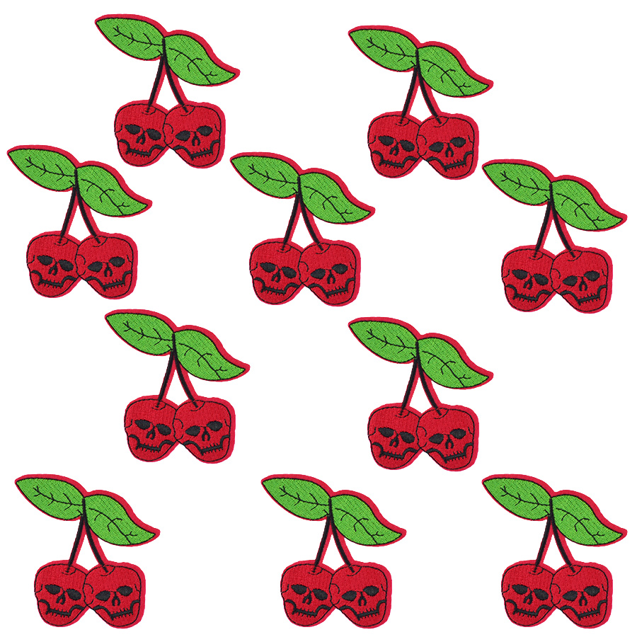Patch for Clothes Sew Embroidery Applique Punk Fruit Stripes Iron on Patch for Jacket Coat Horror Cherries Accessories 10 PCS, Black
Patch for Clothes Sew Embroidery Applique Punk Fruit Stripes Iron on Patch for Jacket Coat Horror Cherries Accessories 10 PCS, Black