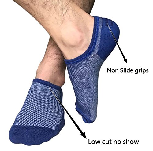 No Show Socks Men6 Pairs Mens Cotton Low Cut Socks NonSlip Grips Casual Low Cut Boat Sock Size 61146306887703213