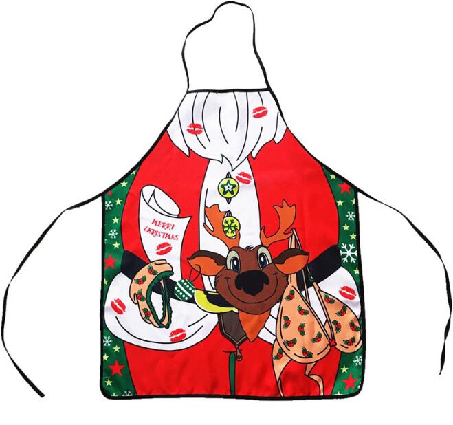 Christmas Aprons for Adults Dinner Party Cooking Apron Ladies Men Sexy Aprons Kitchen Accessories New Year Supplies