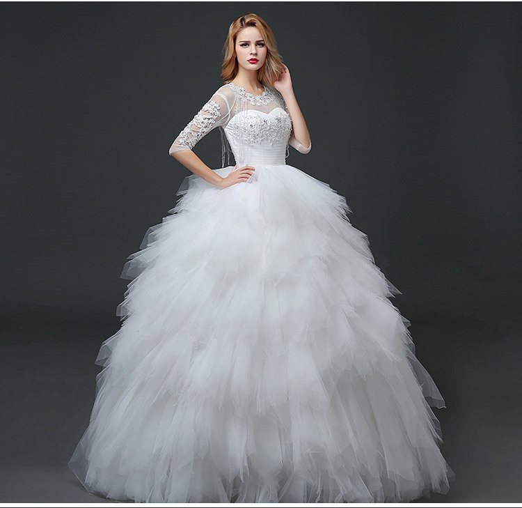 Real Photo Wedding Dress 2018 Spring Koreal Style Lace Half Sleeves Bride Gown White Princess Backless Luxury vestidos de noiva
Real Photo Wedding Dress 2018 Spring Koreal Style Lace Half Sleeves Bride Gown White Princess Backless Luxury vestidos de noiva