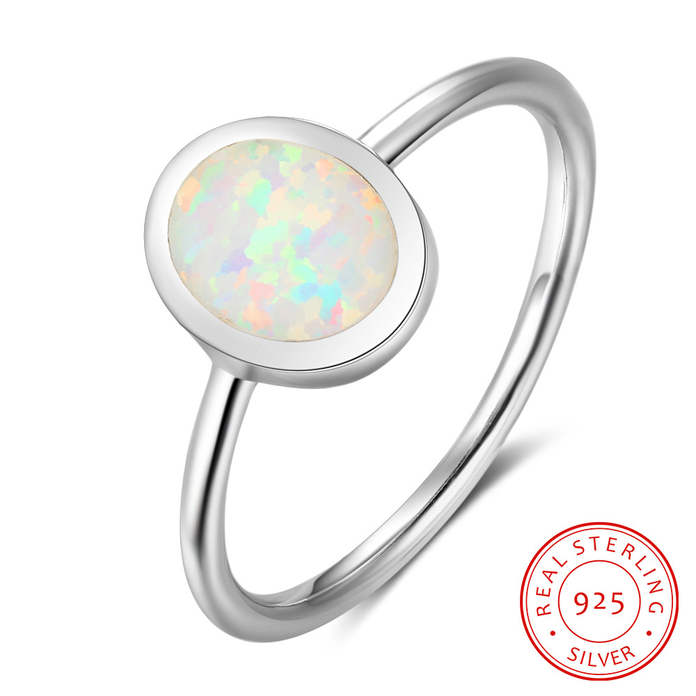 fashion Solitaire Finger Ring 925 Sterling Silver white fire opal engagement rings oval design Charm Lady Girls Jewelry
fashion Solitaire Finger Ring 925 Sterling Silver white fire opal engagement rings oval design Charm Lady Girls Jewelry