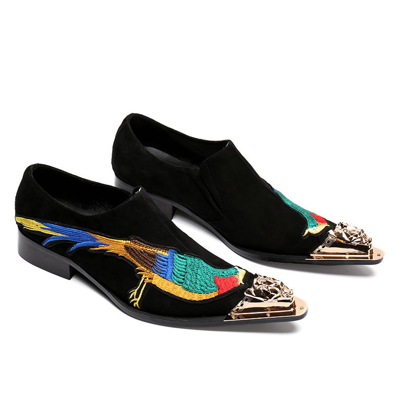 2018 Spring Autumn Fashion Italian Men Shoes Velvet Leather Mens Dress Shoes Designer Wedding Male Oxford Shoes embroidery a bird Men Flats, Black
2018 Spring Autumn Fashion Italian Men Shoes Velvet Leather Mens Dress Shoes Designer Wedding Male Oxford Shoes embroidery a bird Men Flats, Black