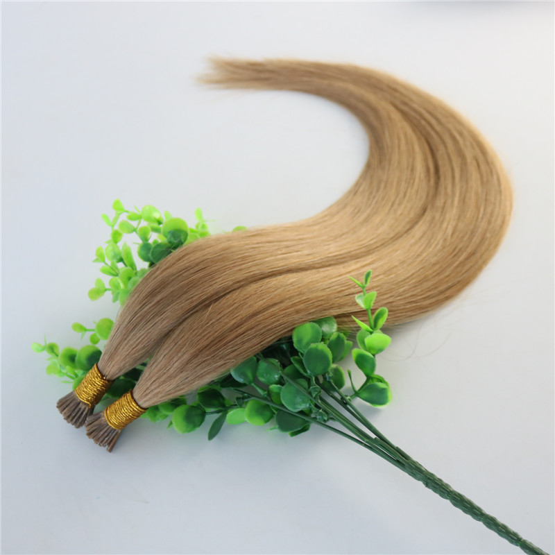 Strawberry Blonde #27 Stick-tip Extensions Brazilian Human Hair 100Strands 100gram Straight Keratin I-tip Human Hair Extensions