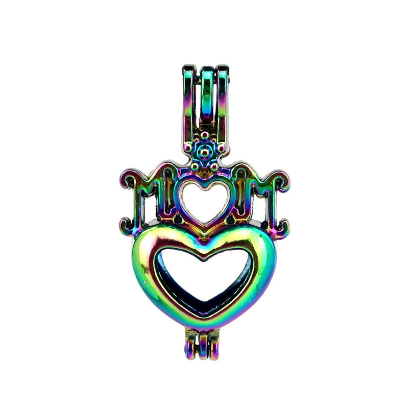 10pcs/lot Rainbow Color I LOVE MOM Heart Beads Cage Locket Pendant Diffuser Aromatherapy Perfume Essential Oils Diffuser Floating Pom, Silver
10pcs/lot Rainbow Color I LOVE MOM Heart Beads Cage Locket Pendant Diffuser Aromatherapy Perfume Essential Oils Diffuser Floating Pom, Silver