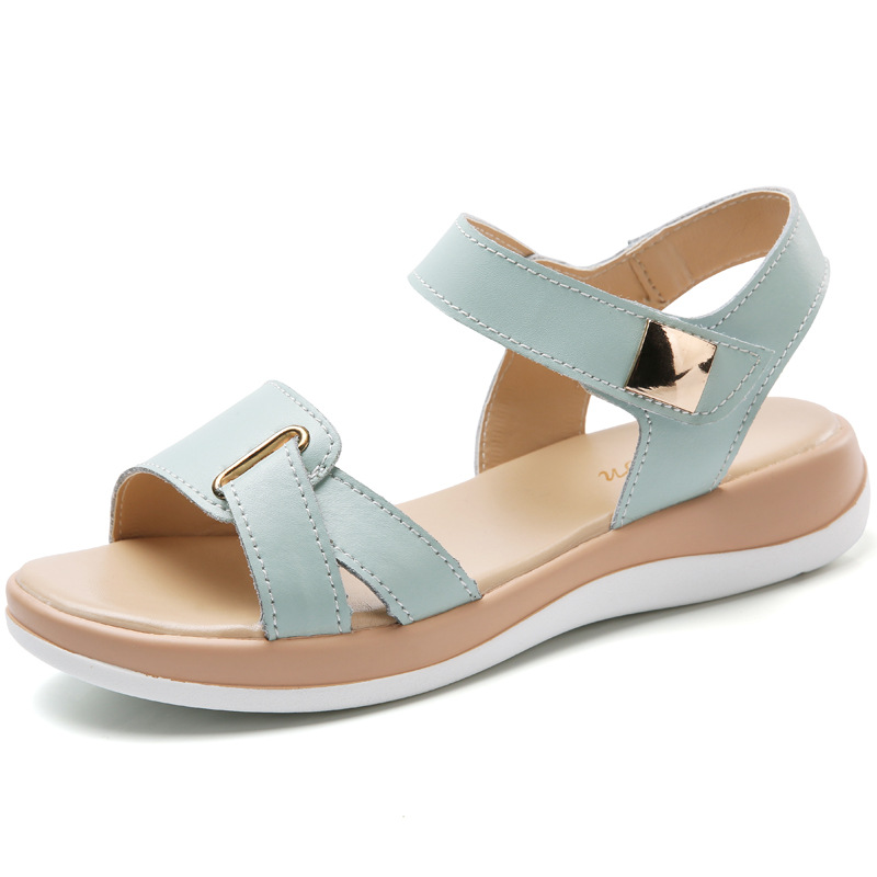 2018 New Summer Women's Sandals Female Leather Sandals Open toe Fish Mouth Casual Flat Shoes Slippers Footwear Sandals Fast Delivery, Sky blue
2018 New Summer Women's Sandals Female Leather Sandals Open toe Fish Mouth Casual Flat Shoes Slippers Footwear Sandals Fast Delivery, Sky blue