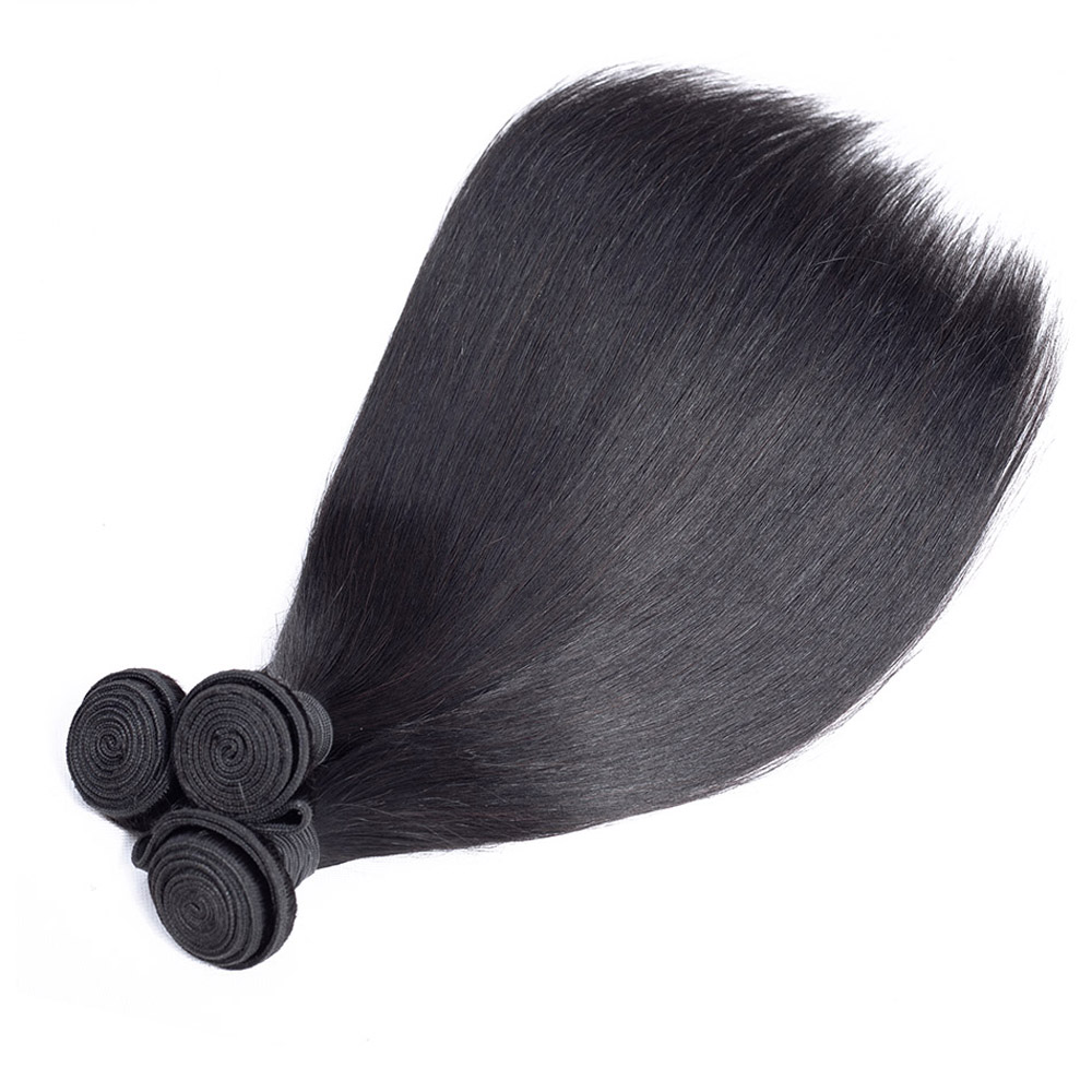 Peruivan Malaysian Indian Brazilian Hair Bundles Unprocessed Straight 8A Human Hair Weave 3pcs Dyeable Hair Extensions Double Weft