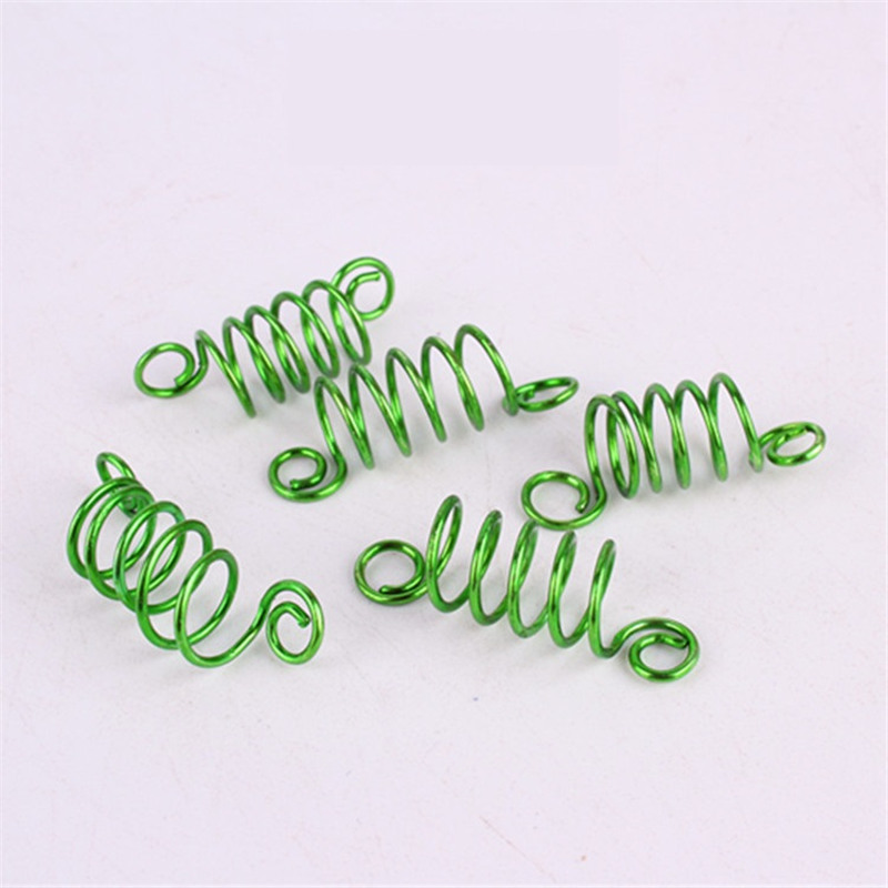Aluminum Braids Spring Twist Hair Rings Twist Capelli Ring Hair Coil Dreadlocks Braiding Beads Wig Jewelry Ring Anillos Para El Cabello Con Resorte