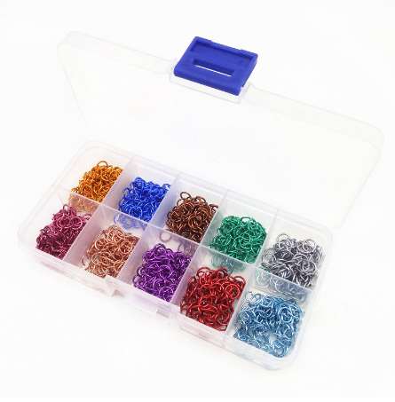 Colorful Aluminum Wire Single Loops Open Jump Rings Split Ring Jewelry Findings DIY Necklace Bracelet 6x0.8mm 1000pcs a box
Colorful Aluminum Wire Single Loops Open Jump Rings Split Ring Jewelry Findings DIY Necklace Bracelet 6x0.8mm 1000pcs a box