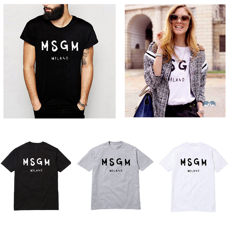 Wholesale-High Quality 2018 Men/Women MSGM T Shirt Summer Couple Brand Letter Printed Tops Tee Casual Cotton Short Sleeve O-Neck Tshirt, Black
Wholesale-High Quality 2018 Men/Women MSGM T Shirt Summer Couple Brand Letter Printed Tops Tee Casual Cotton Short Sleeve O-Neck Tshirt, Black