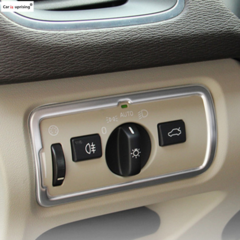 1 piece stainless steel Headlight switch Frame trim for Volvo V40 V60 S80 XC60 S60 car-styling