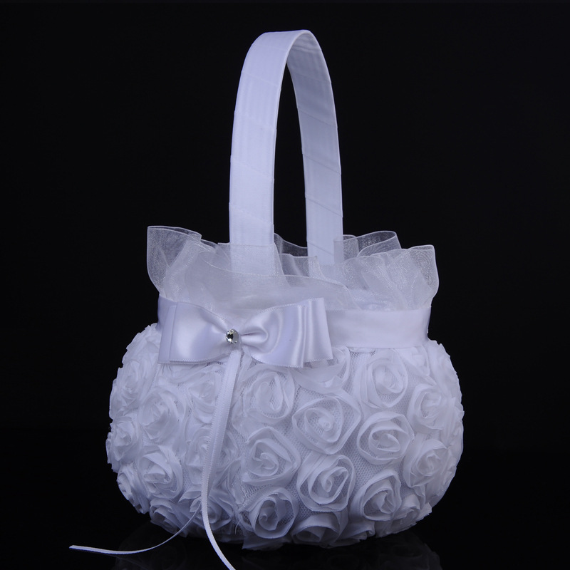 2018 Wedding Ceremony Party Love Case Satin Bowknot Rose Flower Basket for Women Girl DIY Home Decoration Storage Bag Container, White
2018 Wedding Ceremony Party Love Case Satin Bowknot Rose Flower Basket for Women Girl DIY Home Decoration Storage Bag Container, White