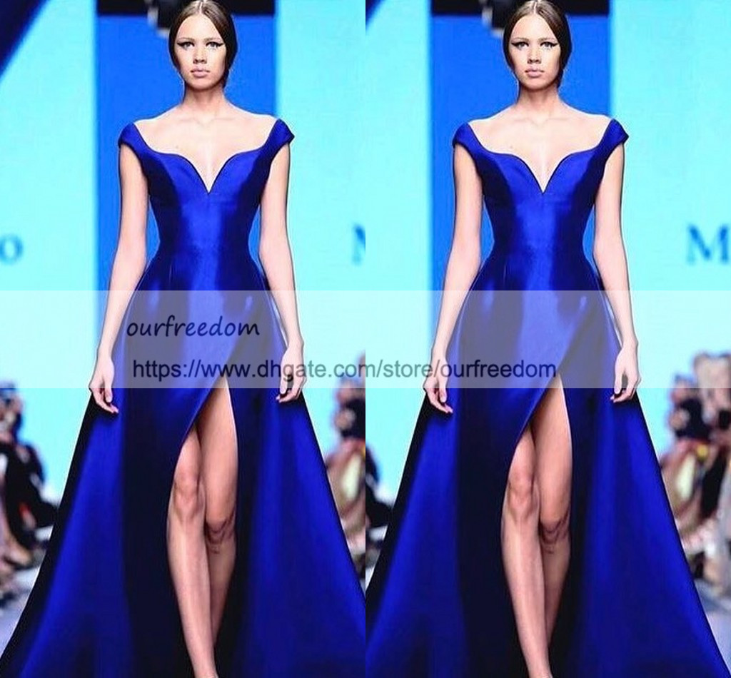 Michael Cinco Royal Blue Over Skirt Slit Evening Formal Dresses 2019 Matte Stain Dubai Arabic Off Shoulder Occasion Prom Gowns, Red
Michael Cinco Royal Blue Over Skirt Slit Evening Formal Dresses 2019 Matte Stain Dubai Arabic Off Shoulder Occasion Prom Gowns, Red
