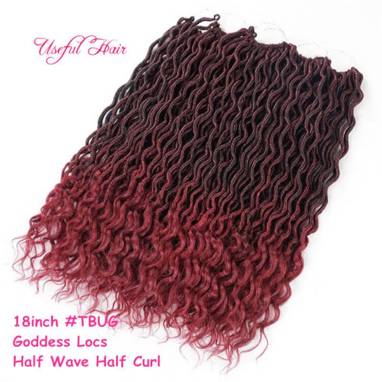 

DREADLOCS Synthetic braiding hair goddess locss Faux Locs Curly 18 inch Crochet Braids Synthetic Hari Extensions For Black Women adjustable