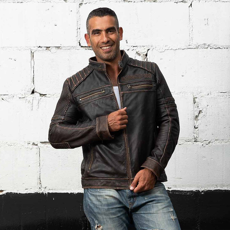 Street fashion retro men AVIREXFLY motorcycle leather jackets Washed vintage cow genuine leather jackets, Black
Street fashion retro men AVIREXFLY motorcycle leather jackets Washed vintage cow genuine leather jackets, Black