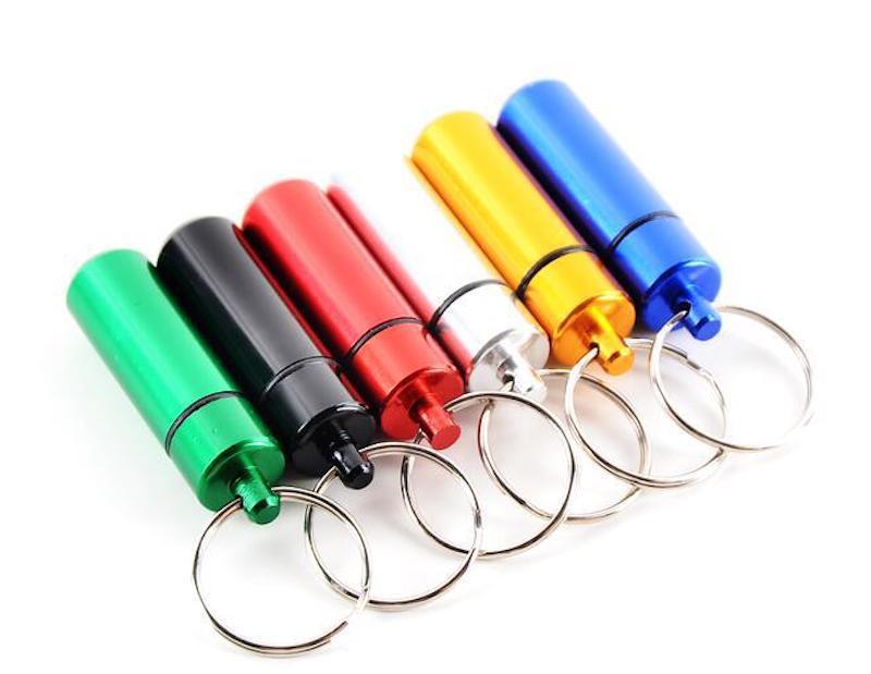 Portable Travel aluminum alloy Waterproof Pill Case box KeyChain Medicine Storage pill container tobacco Bottle Holder Herb wax Container
Portable Travel aluminum alloy Waterproof Pill Case box KeyChain Medicine Storage pill container tobacco Bottle Holder Herb wax Container