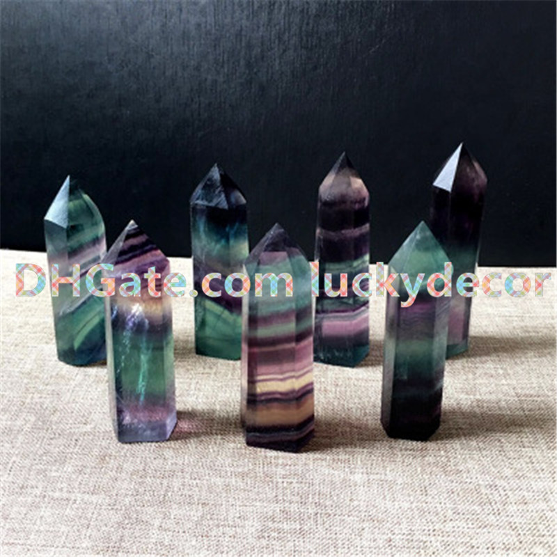 5Pcs Rainbow Fluorite Healing Crystal Grid Standing Point Faceted Prism Wand Carved Fluorite Quartz Tower Point Obelisk Reiki Stone Figurine
5Pcs Rainbow Fluorite Healing Crystal Grid Standing Point Faceted Prism Wand Carved Fluorite Quartz Tower Point Obelisk Reiki Stone Figurine