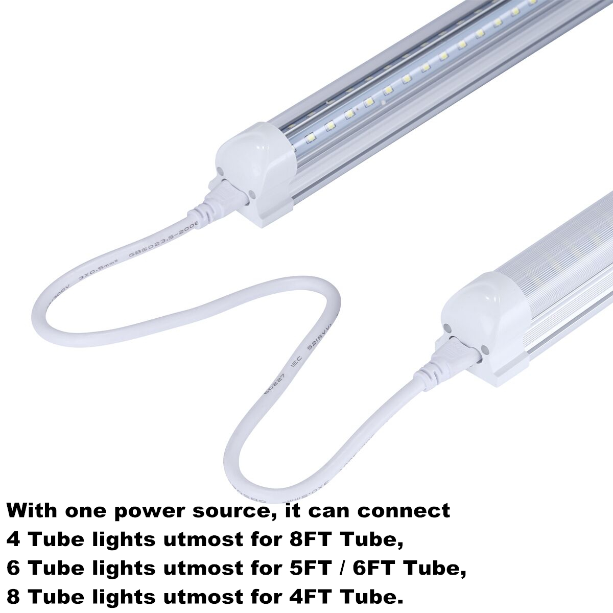 T8 8ft LED Shop Light 4 Rows 120W Integrated Tube Lamp V Shape LED Tube 4ft 5ft 6ft 8 ft LED Garage Lighting Fixture