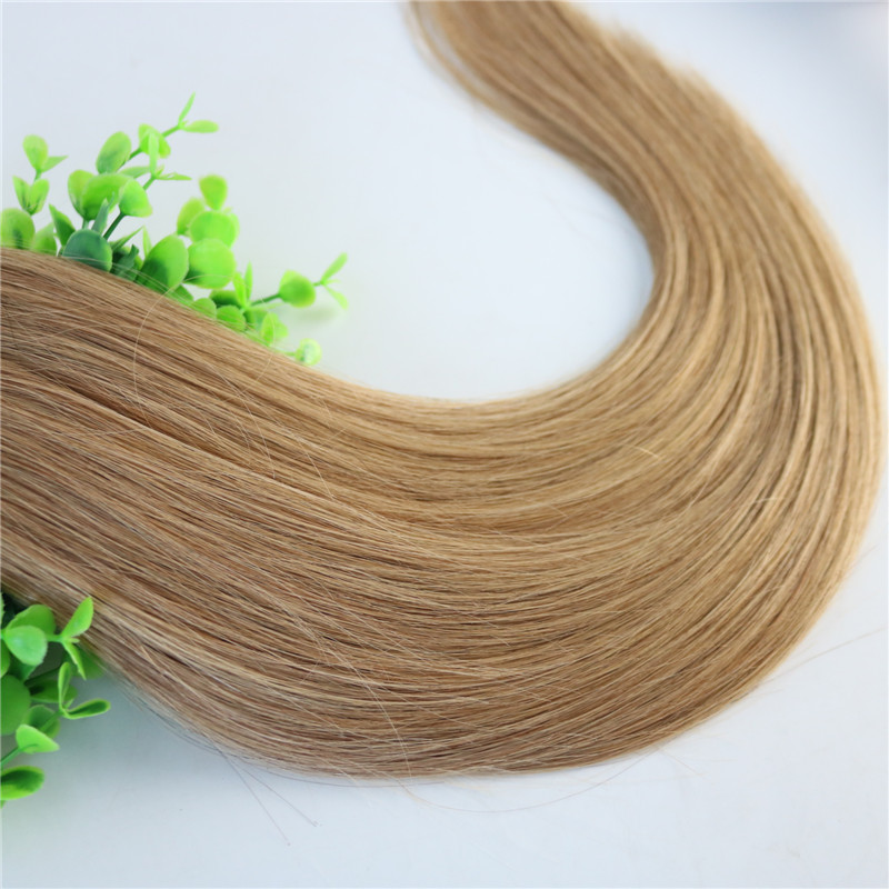 Strawberry Blonde #27 Stick-tip Extensions Brazilian Human Hair 100Strands 100gram Straight Keratin I-tip Human Hair Extensions