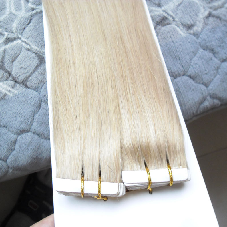 100g Remy Tape Hair Extensions 40pcs/lot 10-26inch Tape Human Hair Extension Straight Brazilian PU Skin Weft Hair