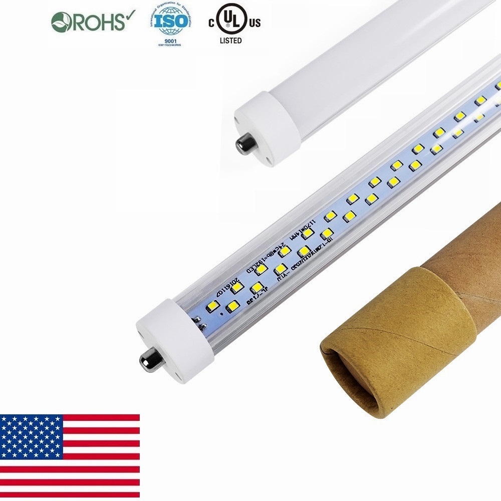 Stock In US + Single Pin FA8 8ft Led Tube lights Double Sides 45W 72W T8 LED Fluorescent Tubes Light AC 85-265V
Stock In US + Single Pin FA8 8ft Led Tube lights Double Sides 45W 72W T8 LED Fluorescent Tubes Light AC 85-265V