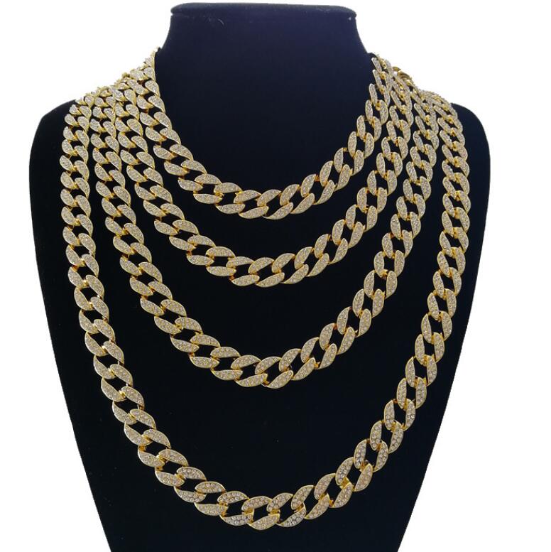 jewelry Iced Out Bling Rhinestone Crystal Goldgen Finish Miami Cuban Link Chain Men's Hip hop Necklace Jewelry 18, 20, 24, 30 Inch
jewelry Iced Out Bling Rhinestone Crystal Goldgen Finish Miami Cuban Link Chain Men's Hip hop Necklace Jewelry 18, 20, 24, 30 Inch
