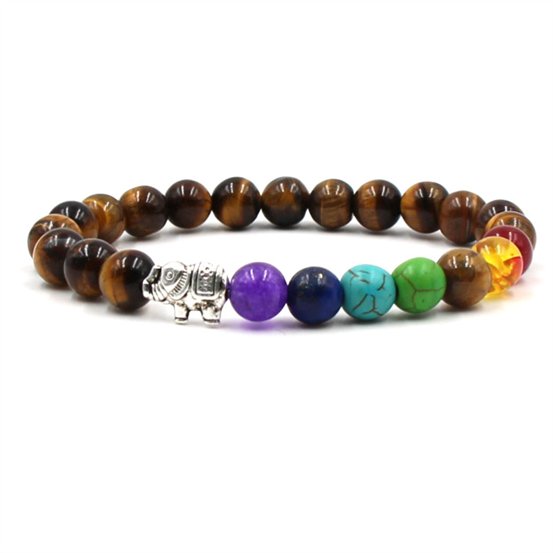 Elephant 8mm Natural Stone Beads Bracelet Tigereye Lazuli Agate Alloy Colorful Yoga Bangles For Women & Men Lovers Bracelet Gift
Elephant 8mm Natural Stone Beads Bracelet Tigereye Lazuli Agate Alloy Colorful Yoga Bangles For Women & Men Lovers Bracelet Gift