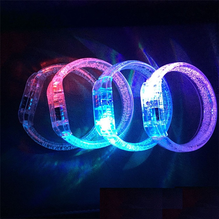 2019 Led Wedding Favors Direct Sale Led Multi Color Bubble Flashing Light Up Glow Fashion Rave Party Bracelet Bangle LX0037